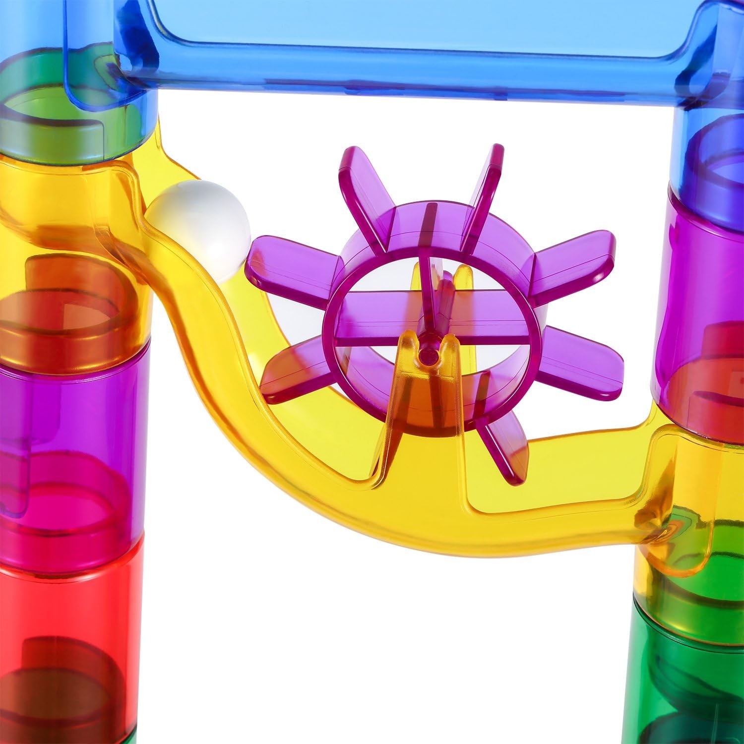 Magicfly Marble Run Set, 127 Pcs Race Track for Kids with Glass…