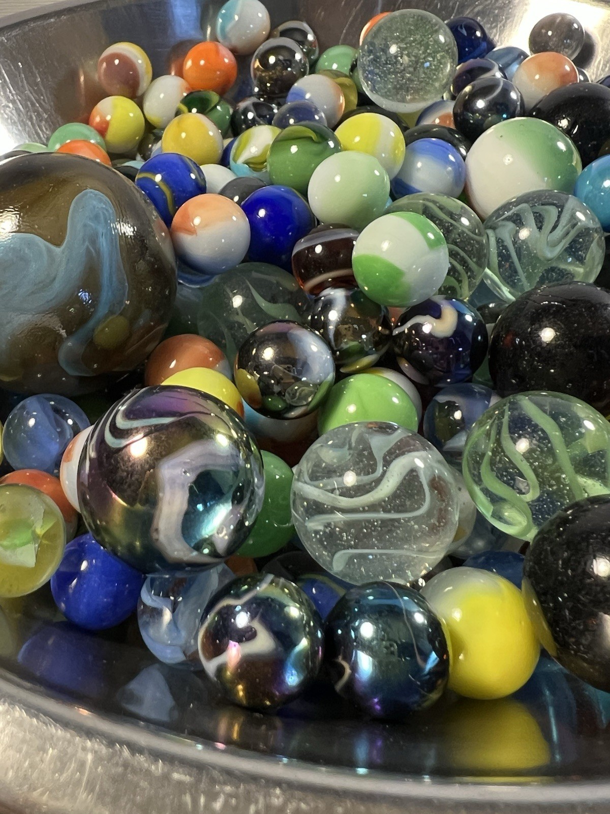 Vintage Lot Of 315 Marbles Different Makers Akro Peltier 4lbs
