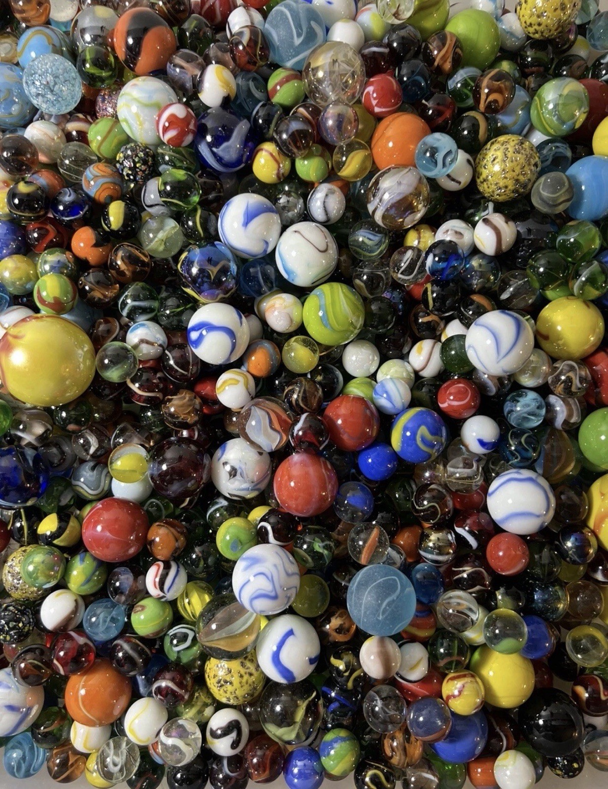 MARBLES SPECIAL COLLECTION -FANCY MIX MARBLES 2 POUNDS More Scooters .