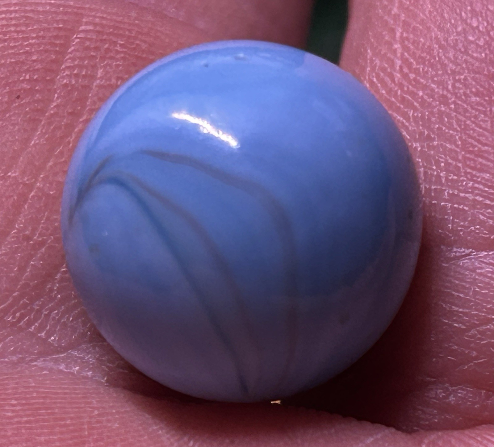 Vintage Akro Agate Or Peltier Glass? 0.60″ Ribbon Swirl Multi Color Marble NM