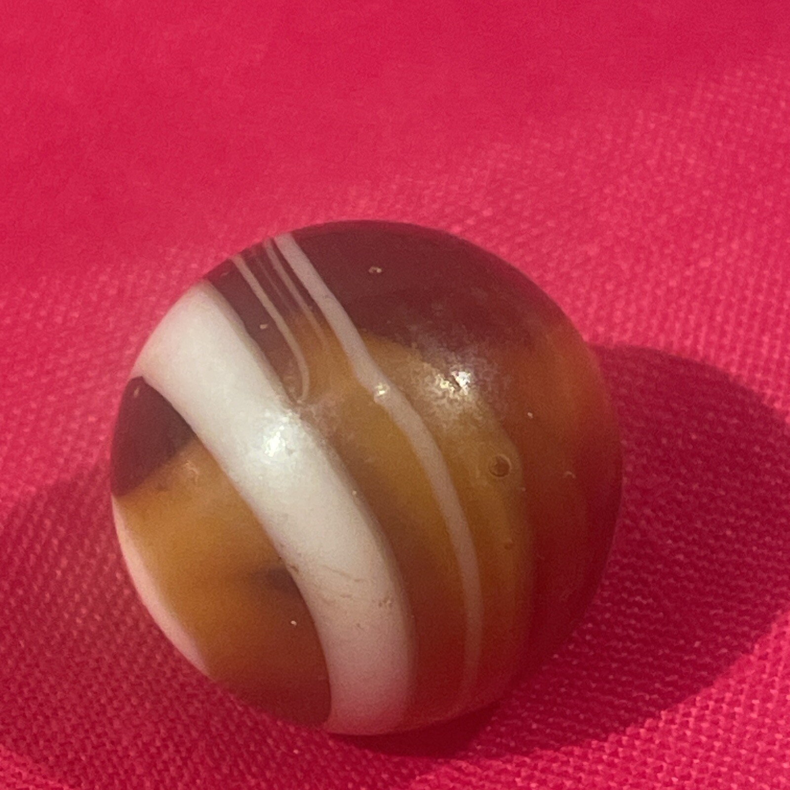 Vintage MF Christensen & Son MFC or CAC Slag Marble, 17.6 MM 0.68 in, VG