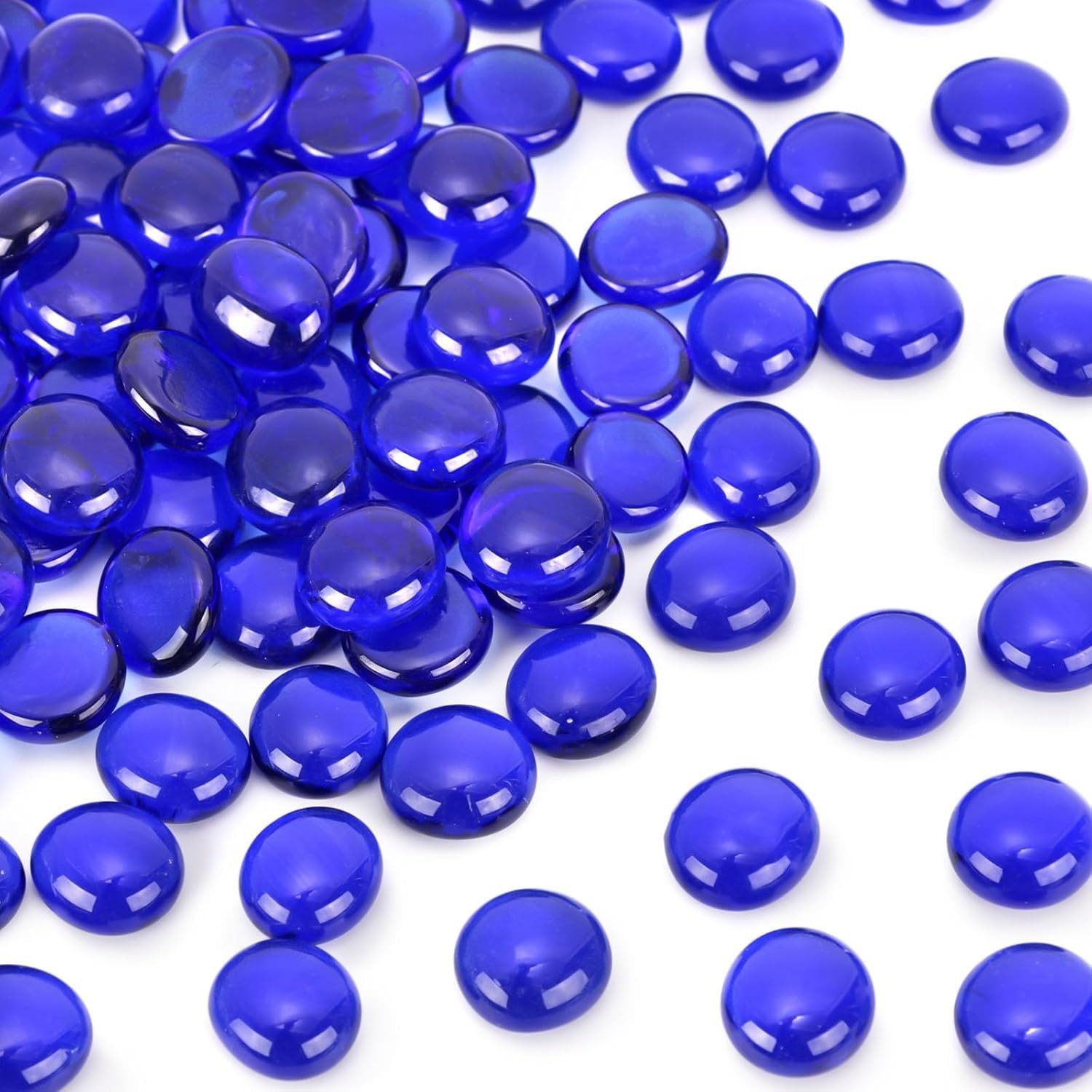 Elegant 1LB Dark Blue Glass Vases Marbles – Perfect for Crafts & Table Decor