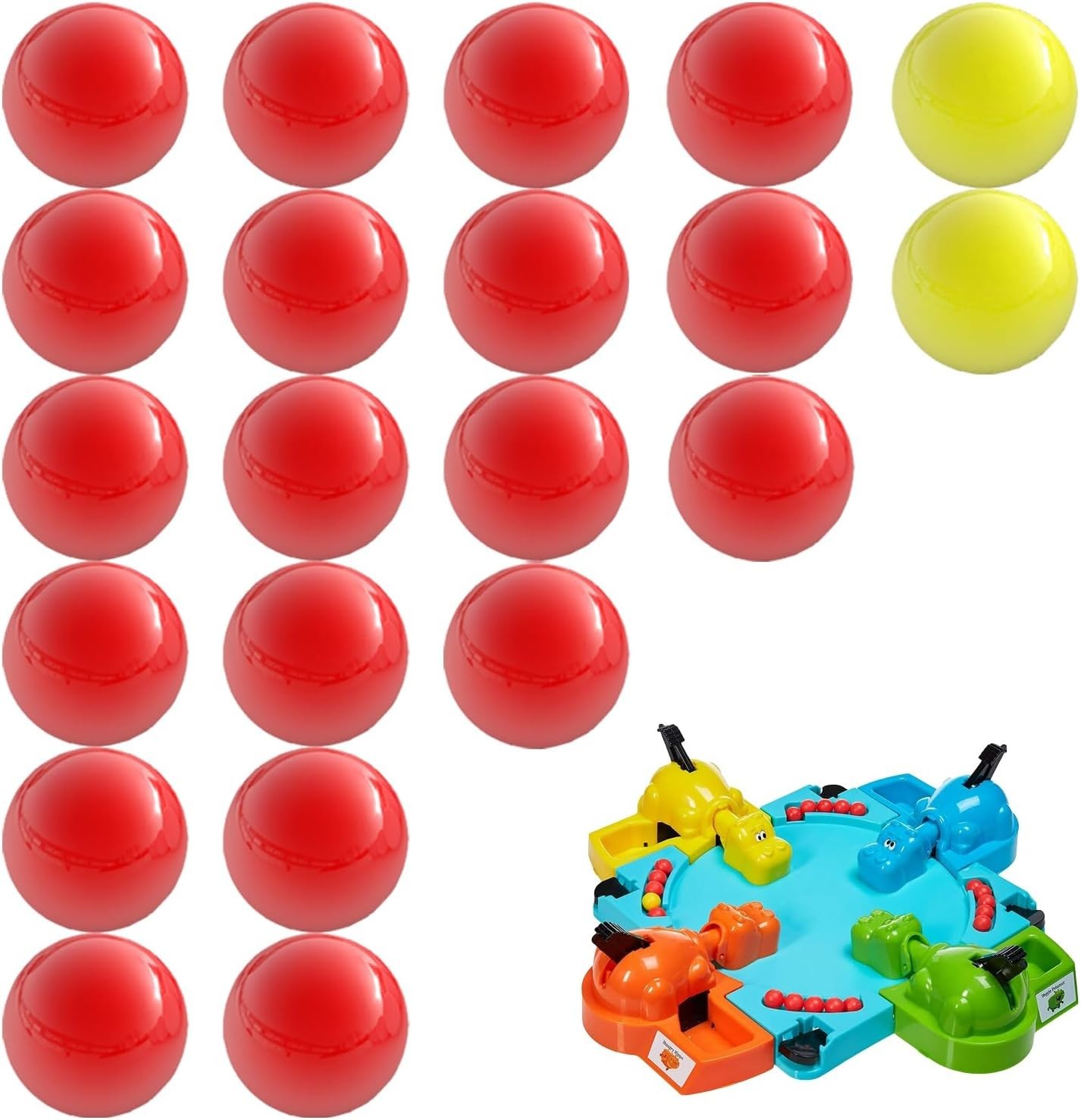 Educational 21-Piece Marble Set – 19 Red & 2 Yellow – Perfect for Kids’ Games