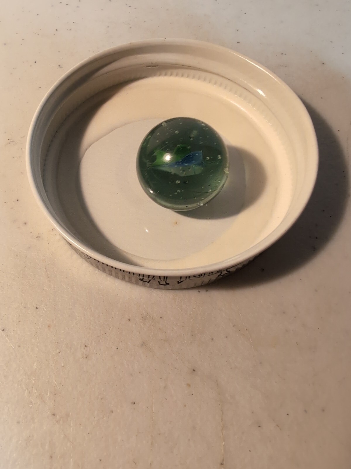 Lot 8 X 25mm Green Cat’s Eye / Spaghetti Vane Other Glass Mega Marble Shooters
