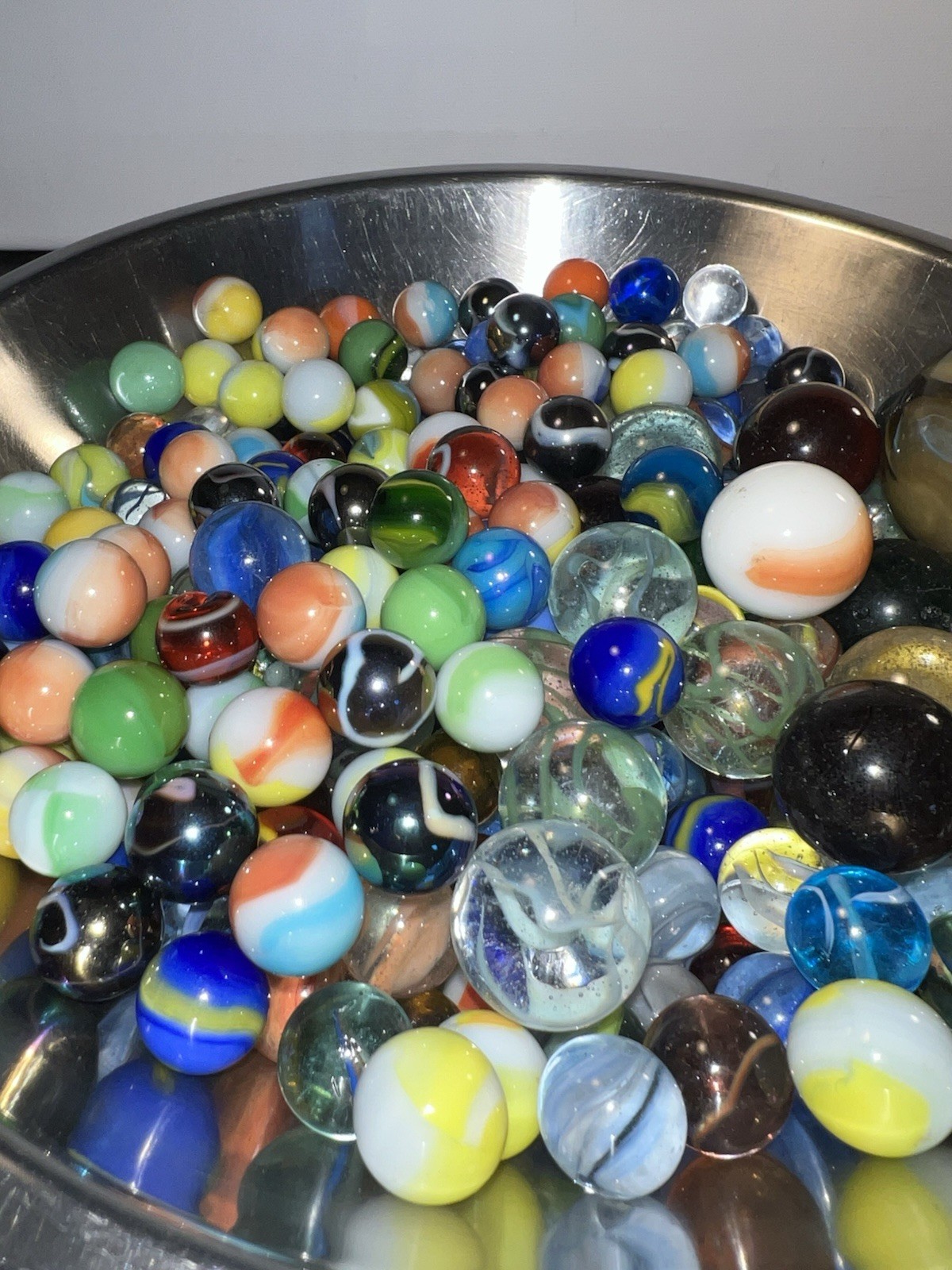 Vintage Lot Of 315 Marbles Different Makers Akro Peltier 4lbs