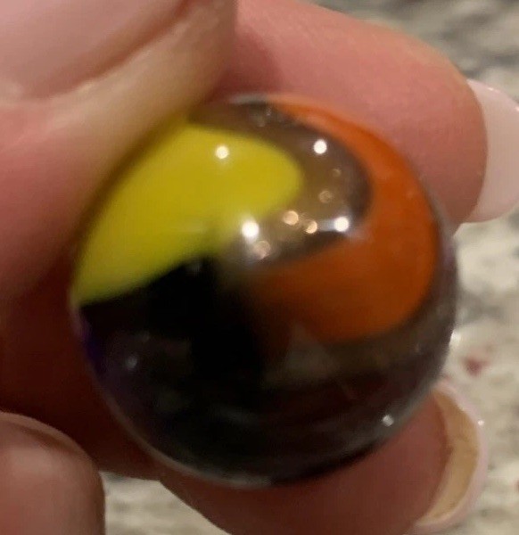 HTF Peltier MARBLE GOLDEN REBEL Heavy AV+ GOLDEN YELLOW RED BLACK RIBBONS 21mm