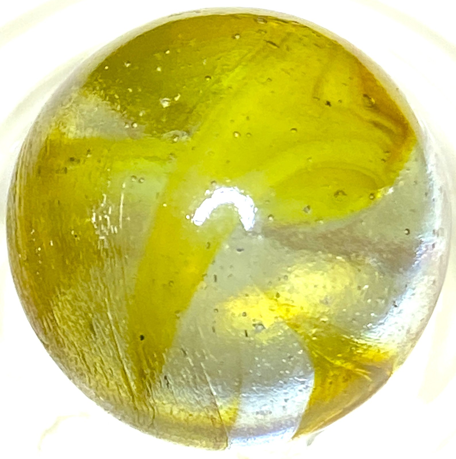 DAS/JABO INTERESTING LOOKING THIN-LINED RAMSHEAD LEMON SWIRLED SHOOTER .74″ M859