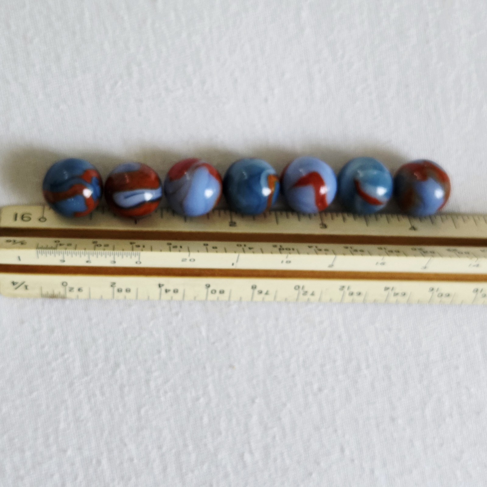 Spiderman Superboy Peltier Alley Agate WV Marble King Blue Red Swirl Marbles Lot