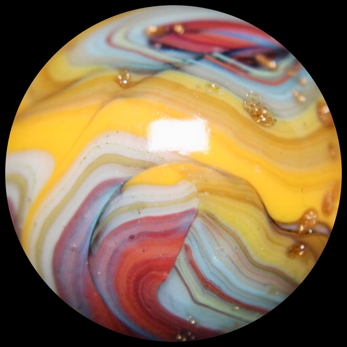 JABO Gold Medal Marble Collector Series: Goldenrod, Oxblood & Lavender Lutz