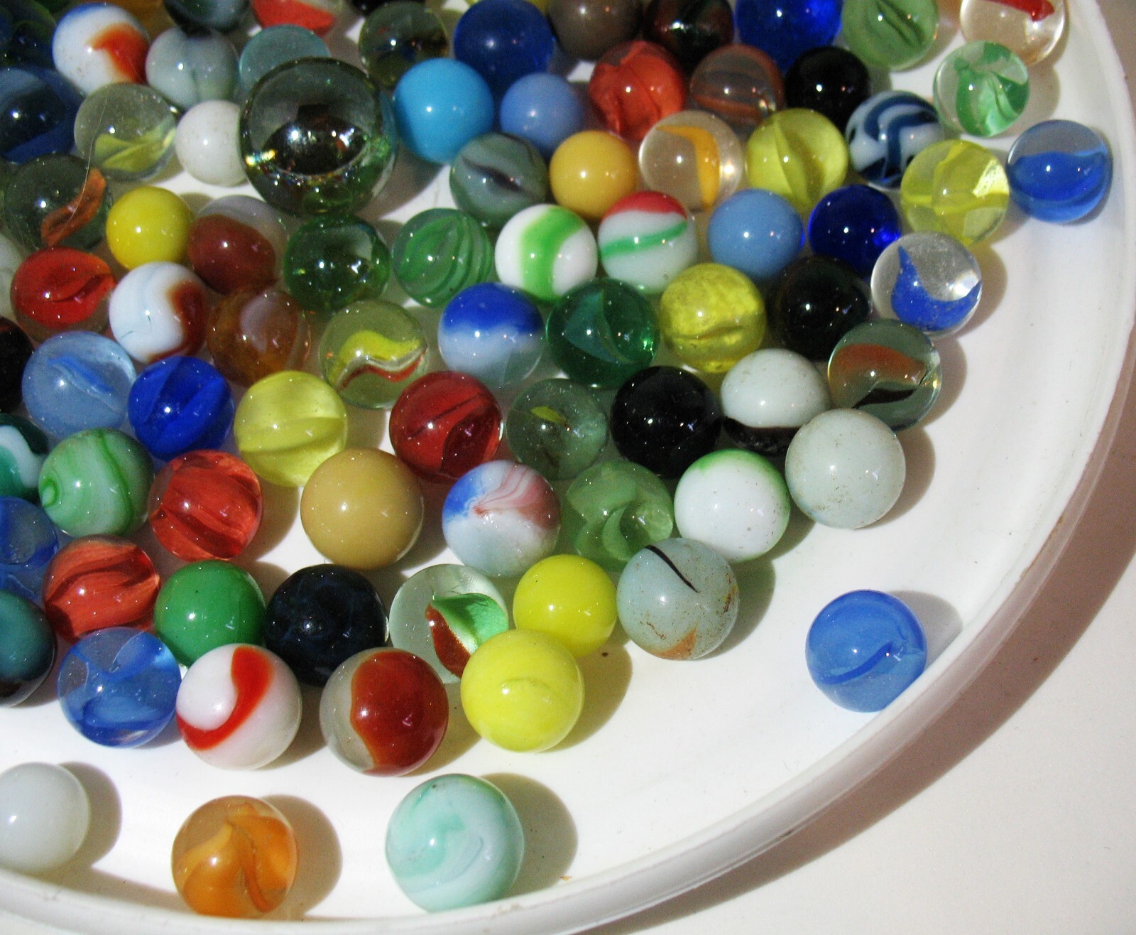 130+ Vtg Machine Made Marbles Various Makers +Types .53″ to .97″ diameter