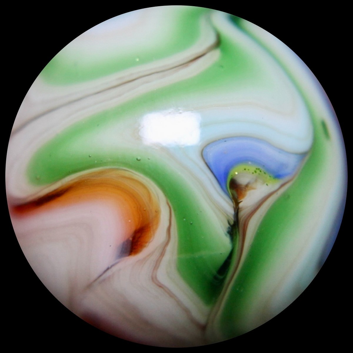 JABO Badger Marble Collector Series: Baby Blue Rainbow Wet Mint