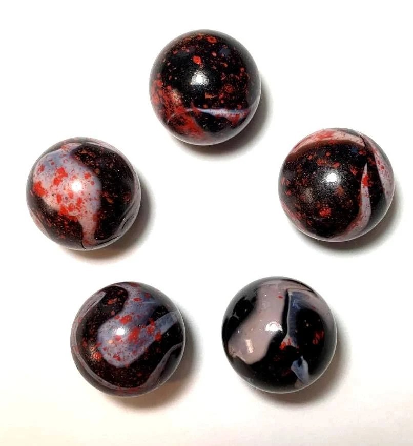 Net Bag Vampire Glass Mega Marbles 24 Players 1 Shooter RETIRED Rare Red Black