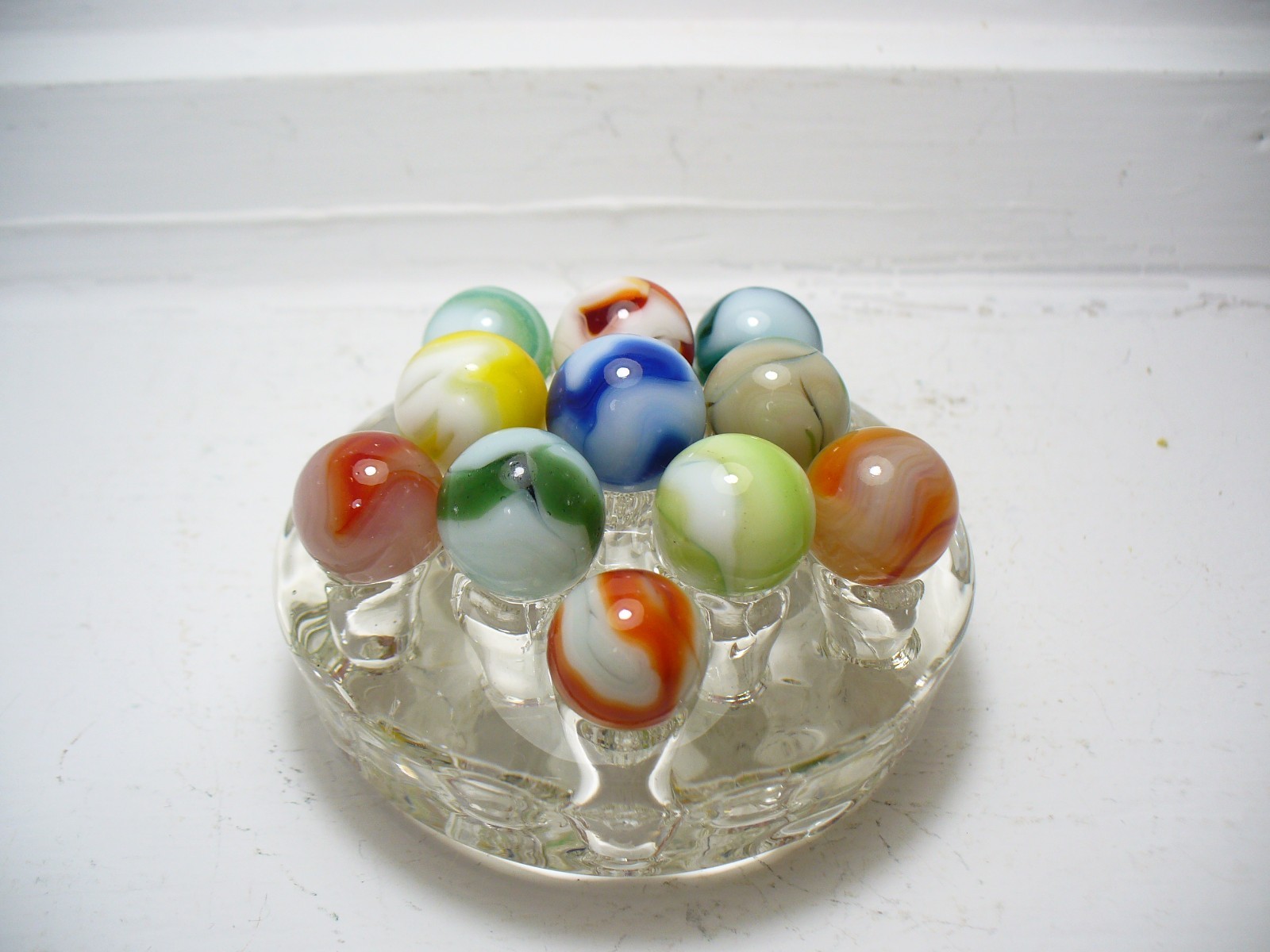 #1114 Marbles 11 pcs. Vintage West Virginia Swirls Alley, Champion