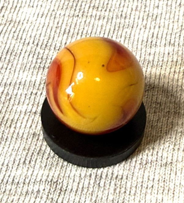 Vintage Marble – Orange-Red-Yellow Flame Dragon Swirl (?) 0.60