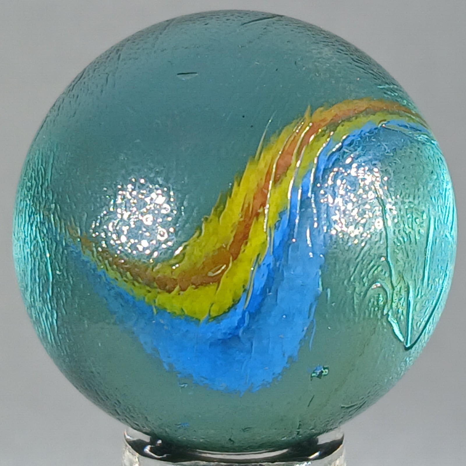 Large Vintage Imported Hybrid Cat’s Eye Marble .93 Inches Near-Mint Condition
