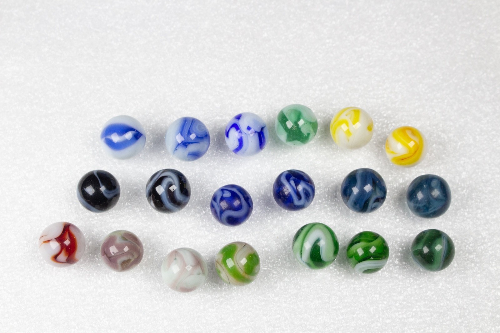 Vintage Marbles Lot of x19 Alley Agate, etc. West Virginia Swirls nice mix