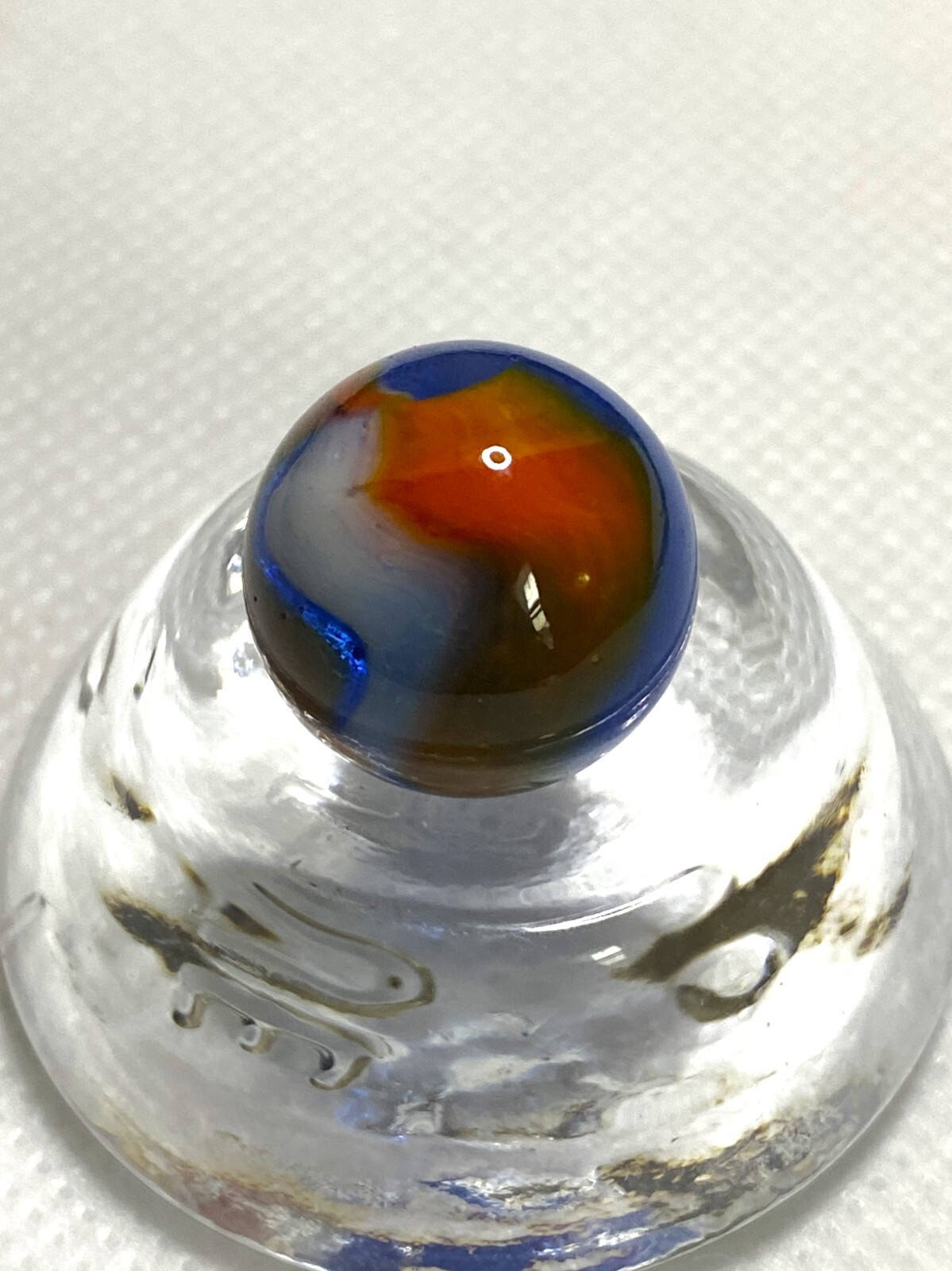 #3 PELTIER MARBLE HYBRID RAINBO BLENDED SPIDERMAN BURNT COLORS .64″ NM+/- MX122