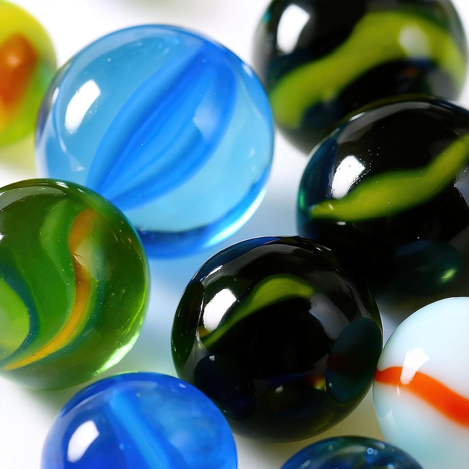 Colorful Glass Marbles, 0.6Inch Marbles Bulk for Kids Marble Games,Diy and Ho…