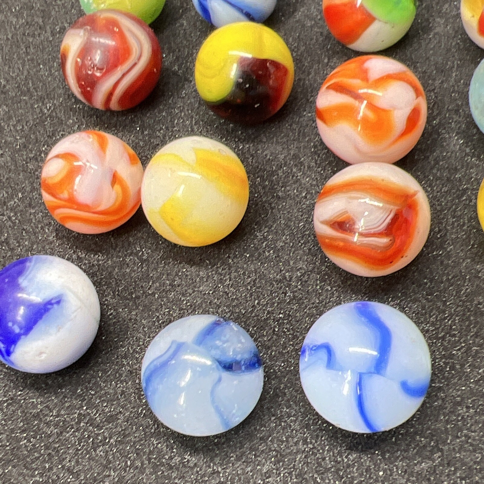 Vintage Akro Agate Peltier Christensen Glass Swirl Marble (20 Lot) Nice!