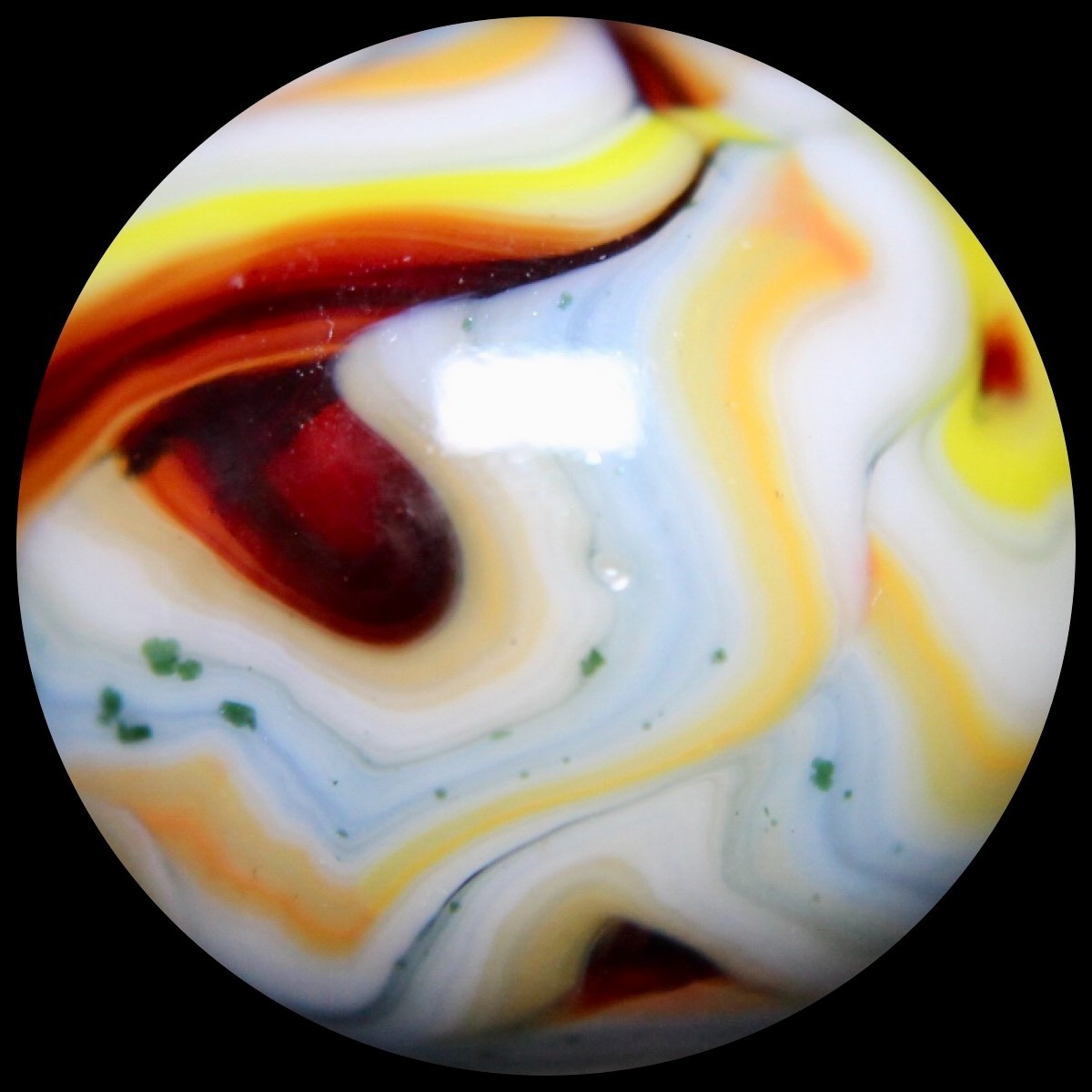 JABO Indian Summer Marble Collector Series: Tangerine Superman 0.760″