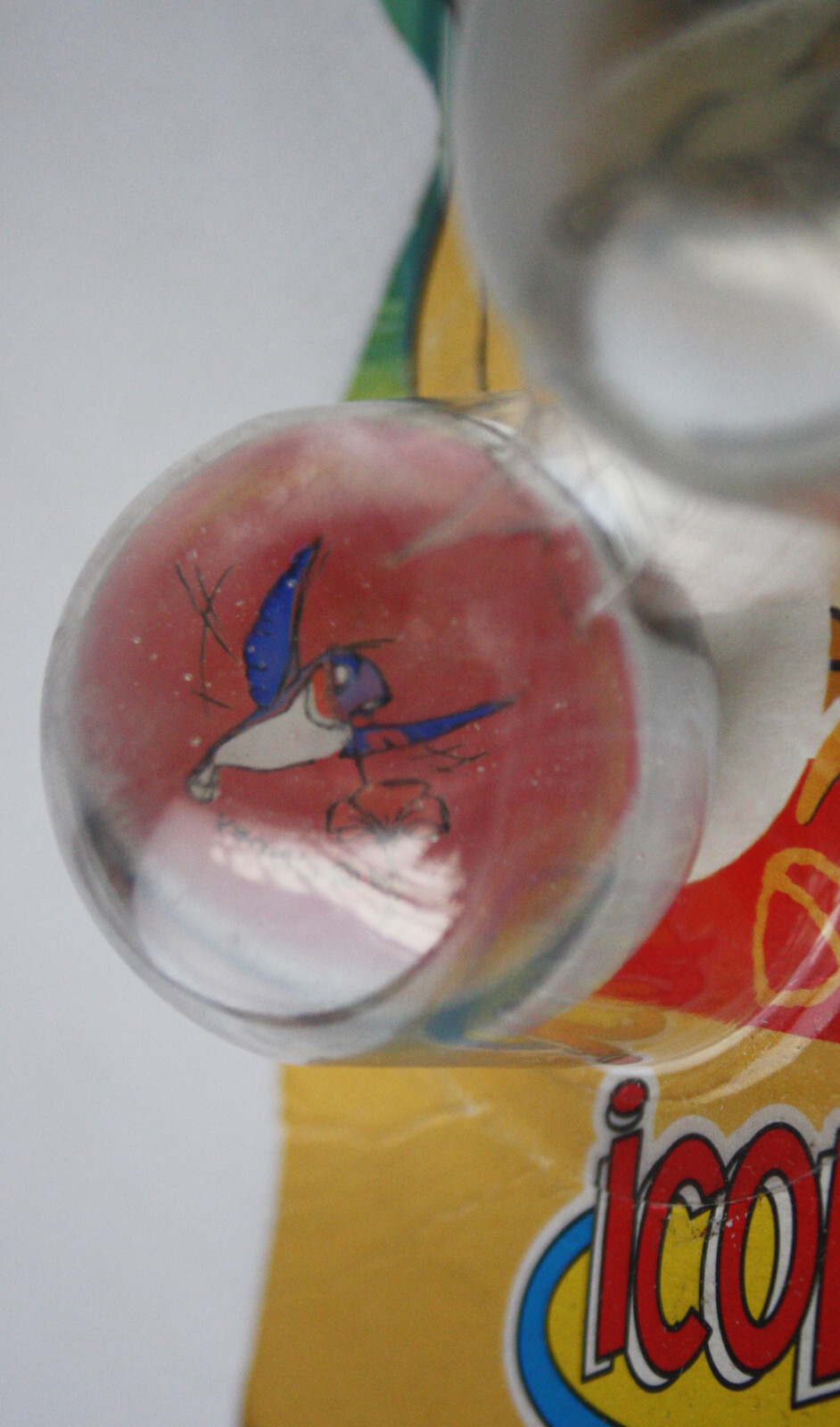 Vintage 90’s Pocahontas John Smith Big Glass Marbles Meeko Icolo France New !