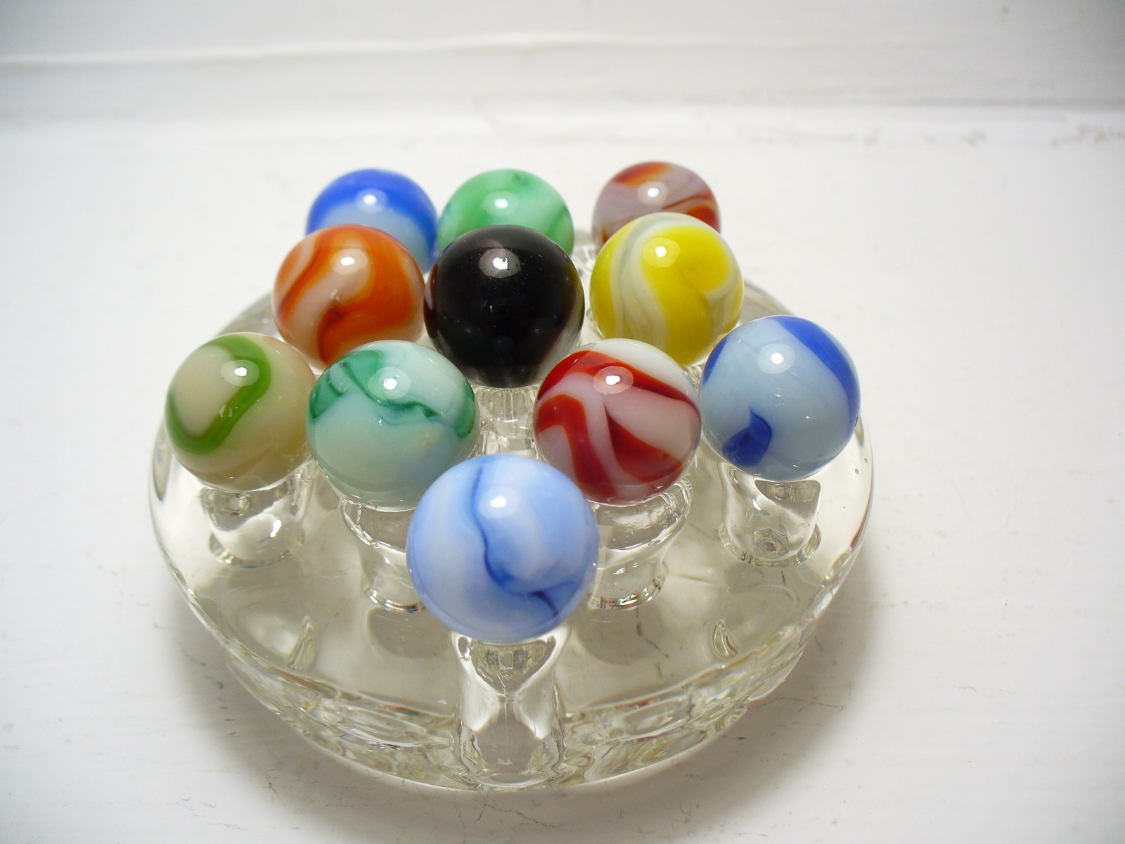 #1106 Marbles 11 pcs. Vintage West Virginia Swirls Alley, Champion