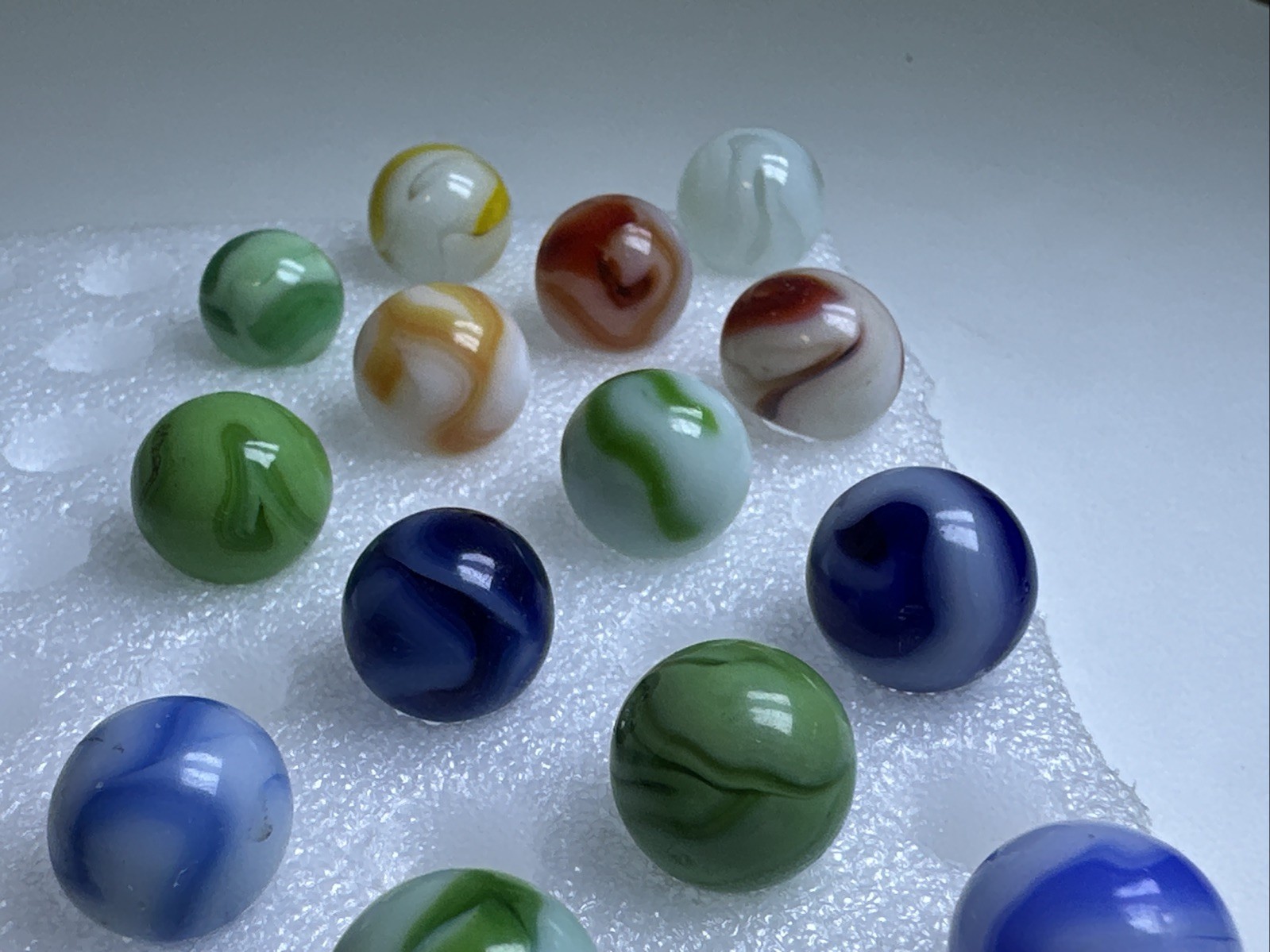 360 Lot Of 20 Vintage Alley Agate Swirl Marbles!