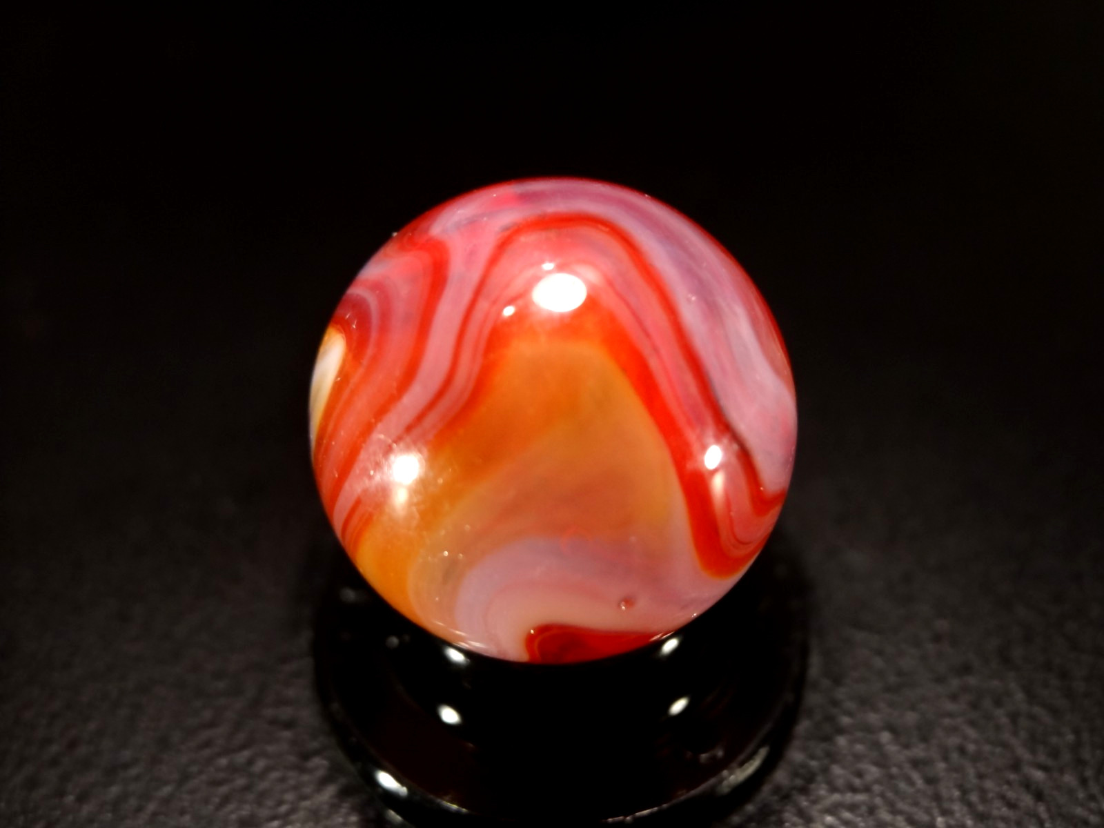CHRISTENSEN AGATE Multi Colored 🔴 RED – ORANGE 🍊 R&T Pattern WET MINT