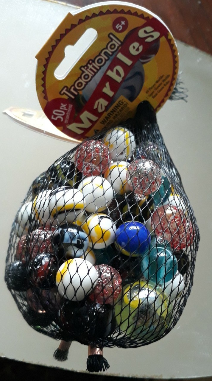 New (2025) in Bag 50 Traditional Marbles 49+1 Shooter 100% Glass Made In Mexico