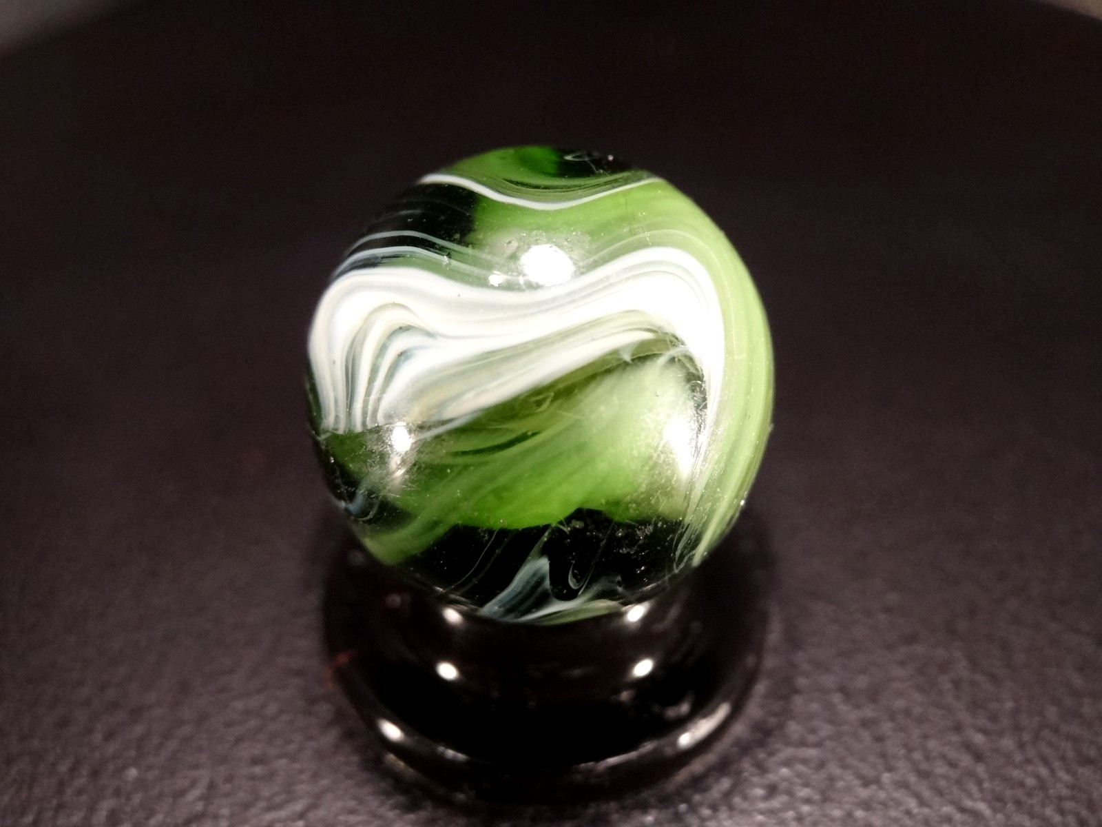 PELTIER *GREEN * National Onyx SLAG FEATHER PATTERN Exceptional🟢🟢🟢