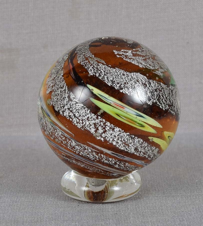 1987 LUTZ glass MARBLE signed AC