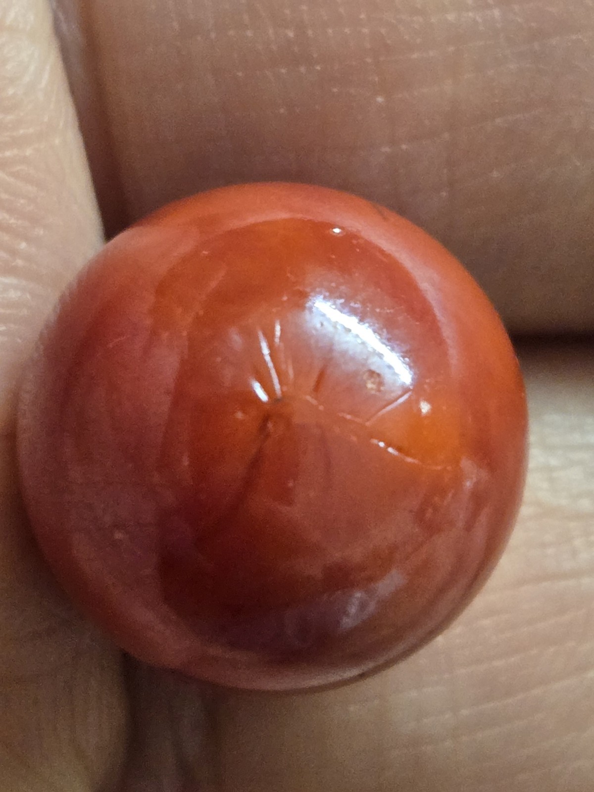 🔥 Vintage CAC Rare Red Brick Swirl Christensen Marble