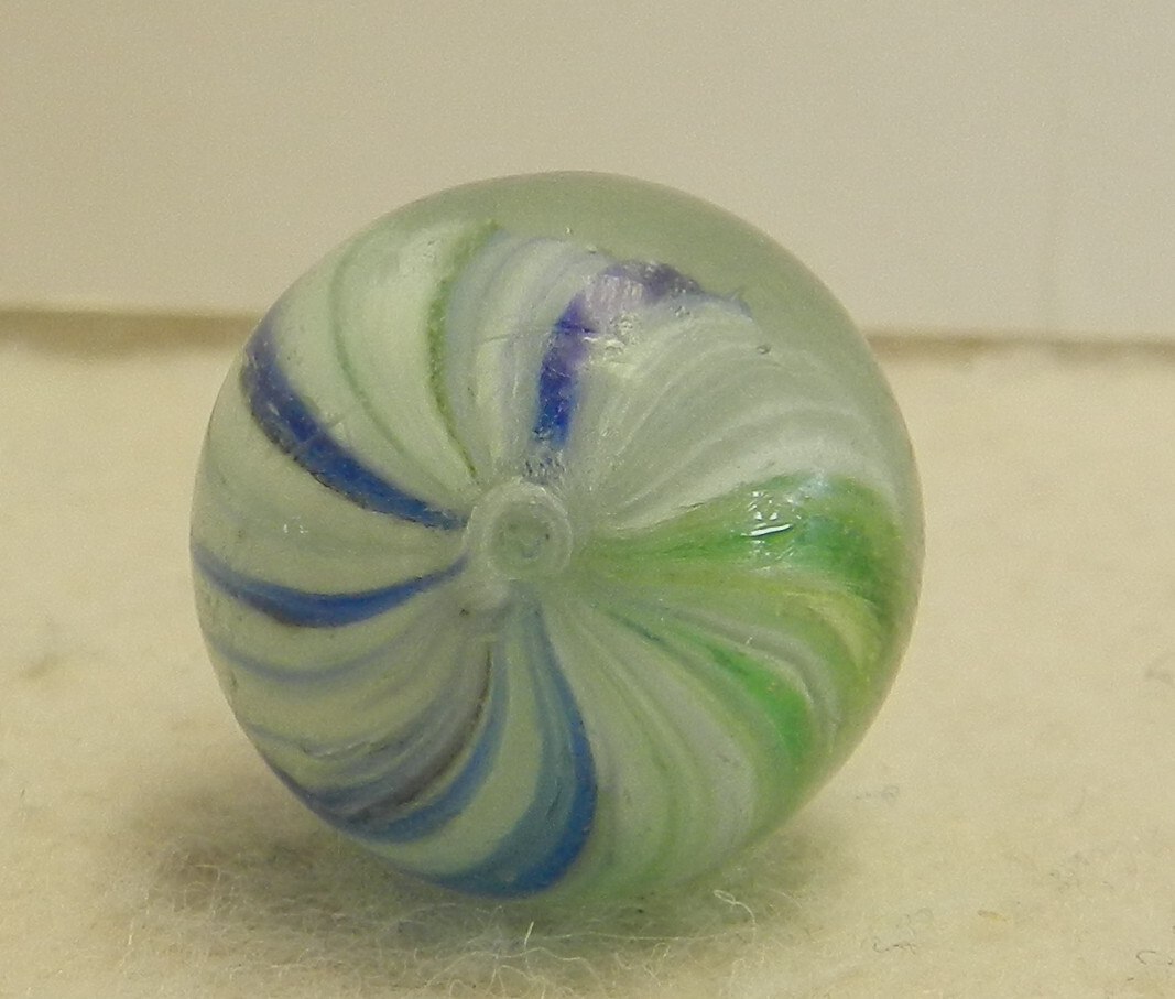 #16466m Slightly Shrunken German Handmade Onionskin Marble .69 Inches
