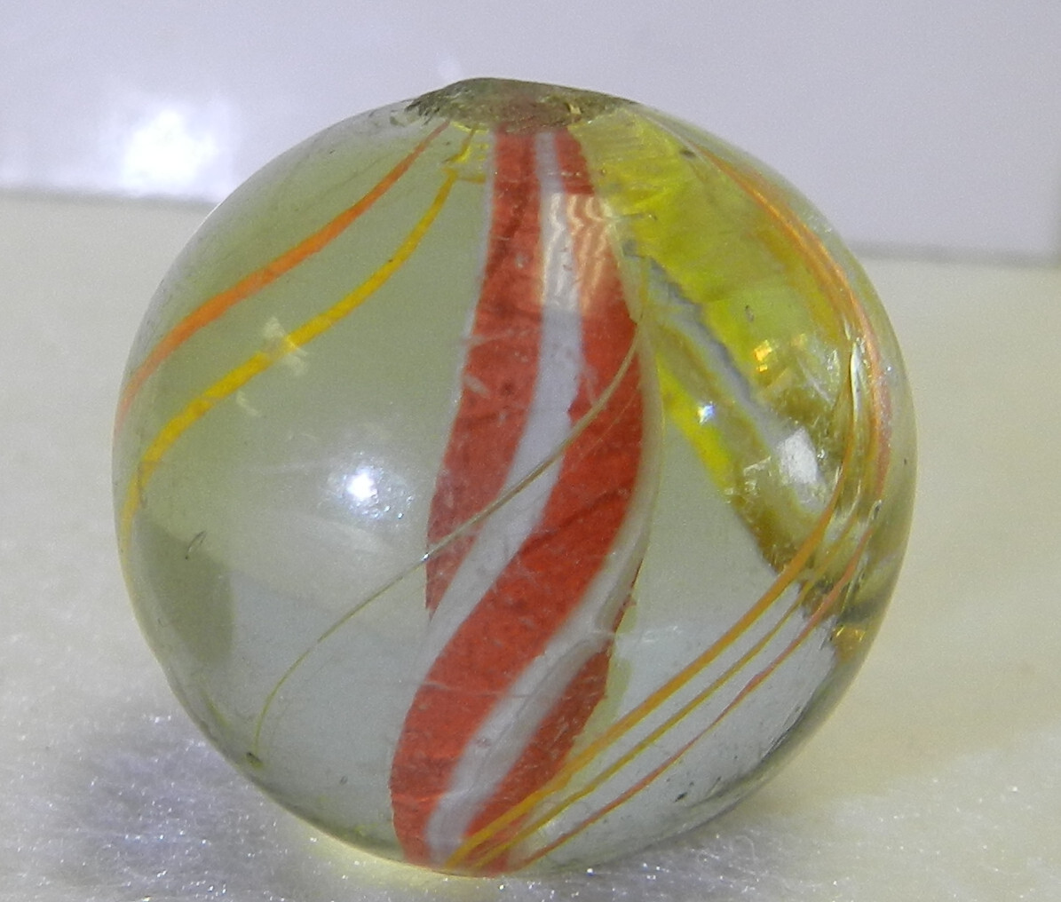 #17417m .89 Inches Very Nice German Handmade Solid Core Shooter Marble NM+