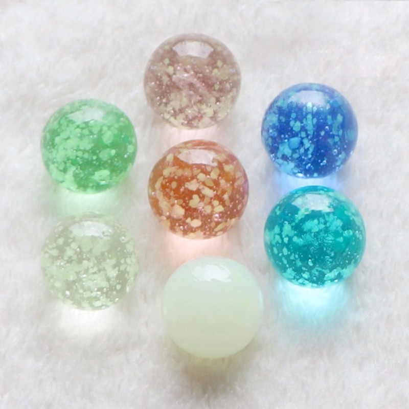 Luminous Glass Ball 16/20/22/25/30mm Cream Console Game Pinball Machine DIY Toy