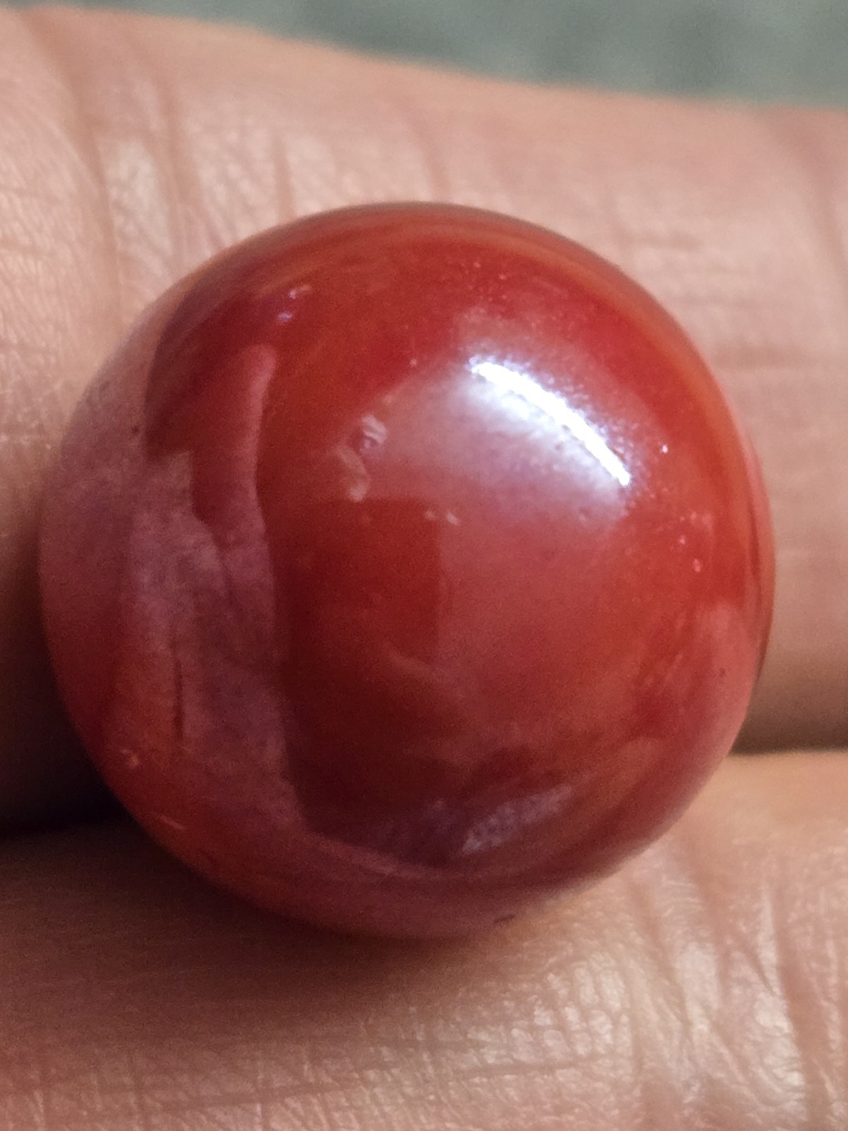 🔥 Vintage CAC Rare Red Brick Swirl Christensen Marble