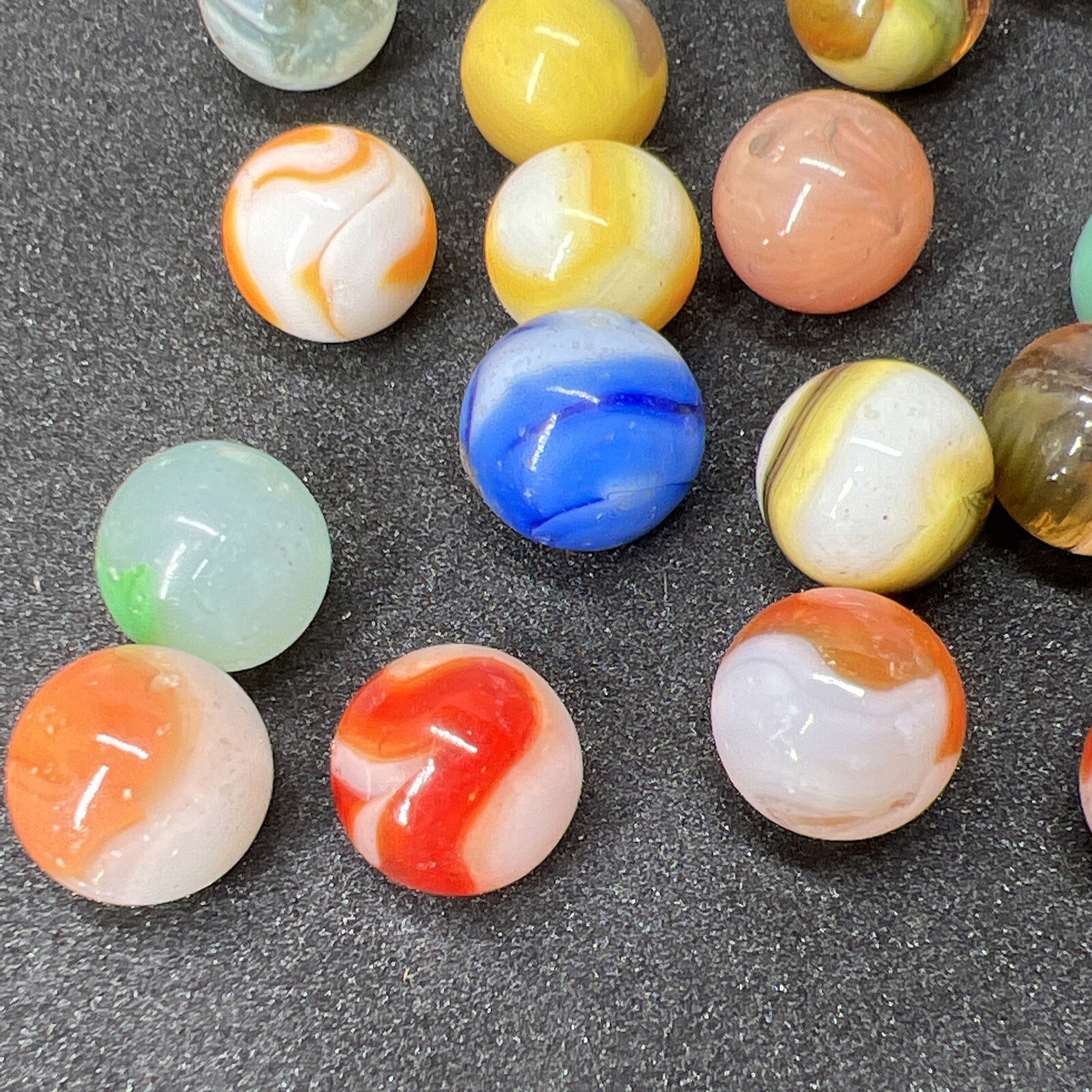 Vintage Akro Agate Peltier Christensen Glass Swirl Marble (30 Lot) Great Lot!