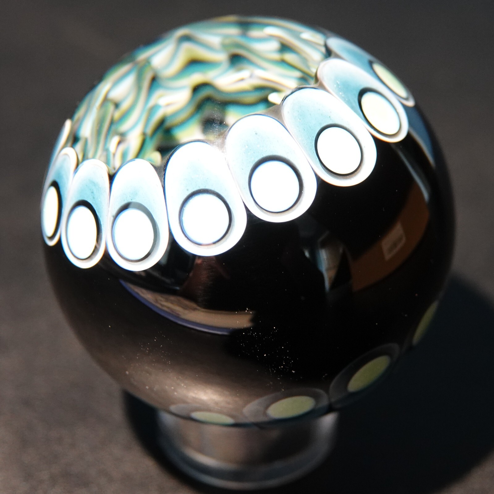 Paul Katherman Contemporary Art Glass Opal Eater Cave 2.1″ Dotstack Marble WOW!