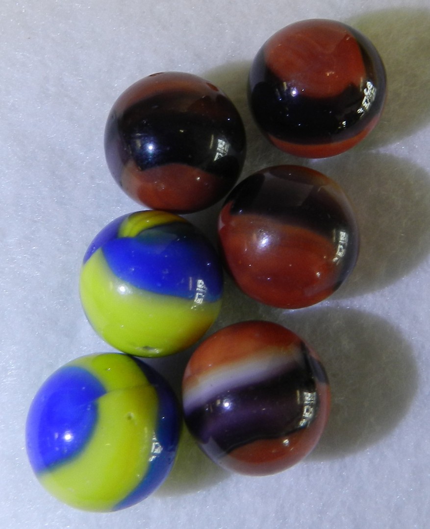 #20848m Vintage Group of 6 Marble King Marbles