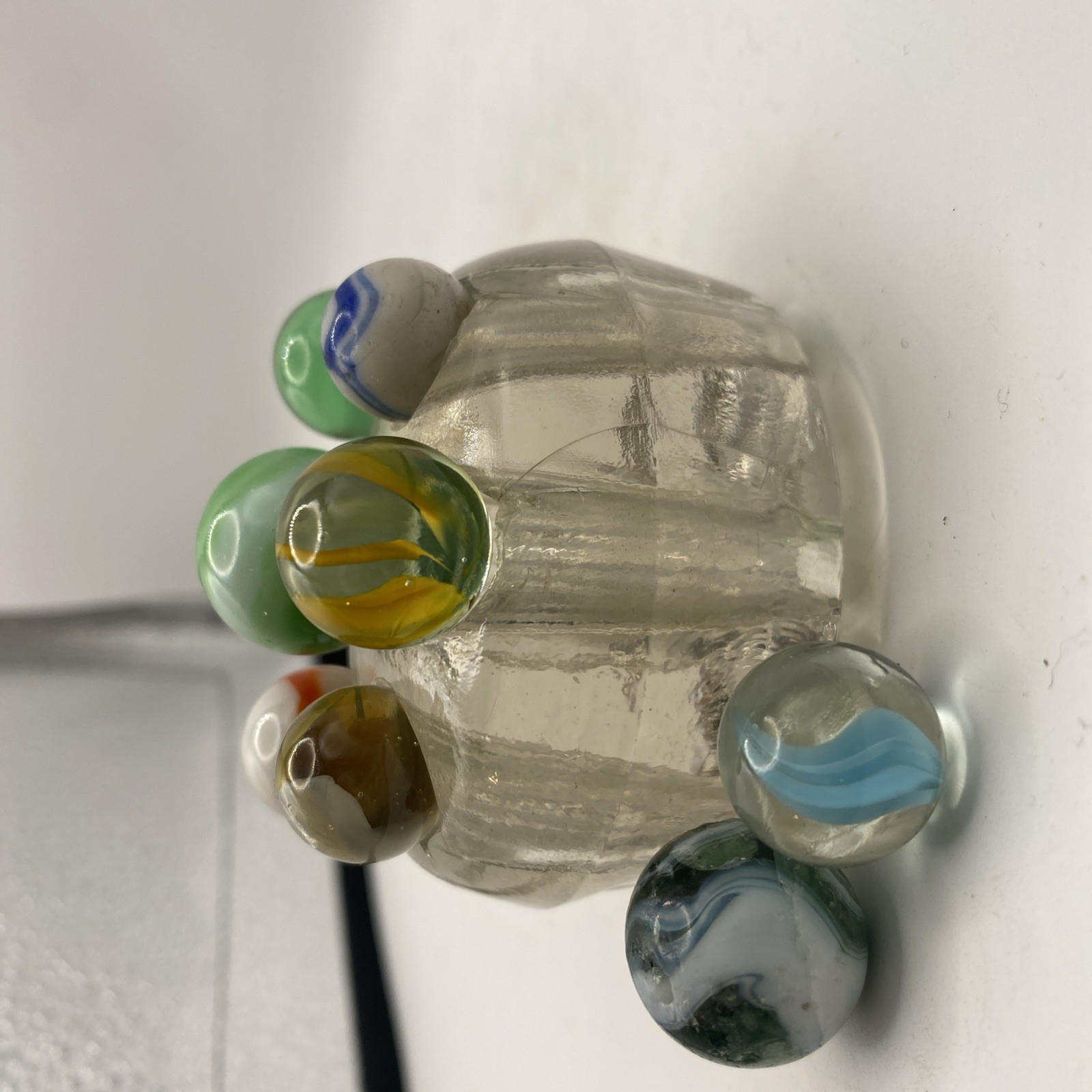 Set 9 VTG Small & Medium Marbles Various Sizes Colors (does Not Include Stand)