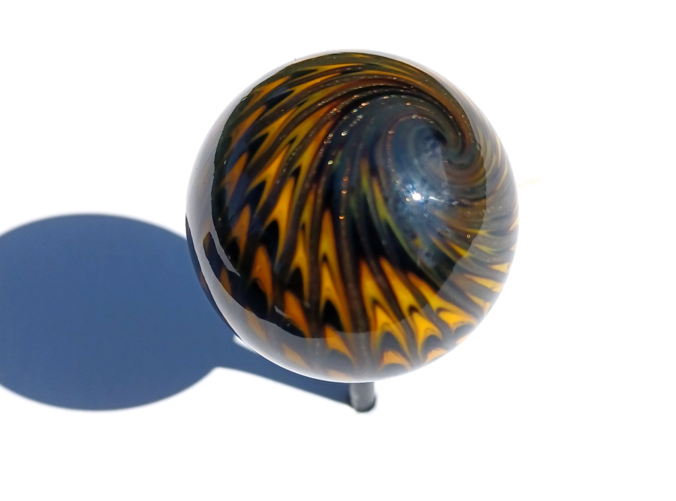Gold Lutz Marble 1 1/2 + Inches