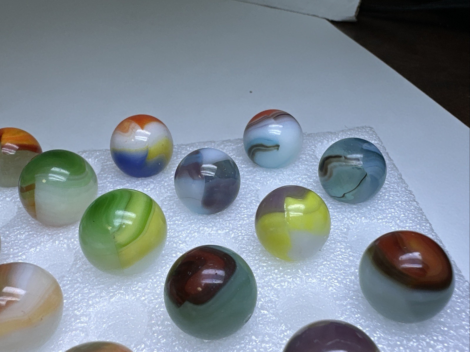 273 Awesome Mixed Lot Of 30 Vintage Vitro Agate Marbles!