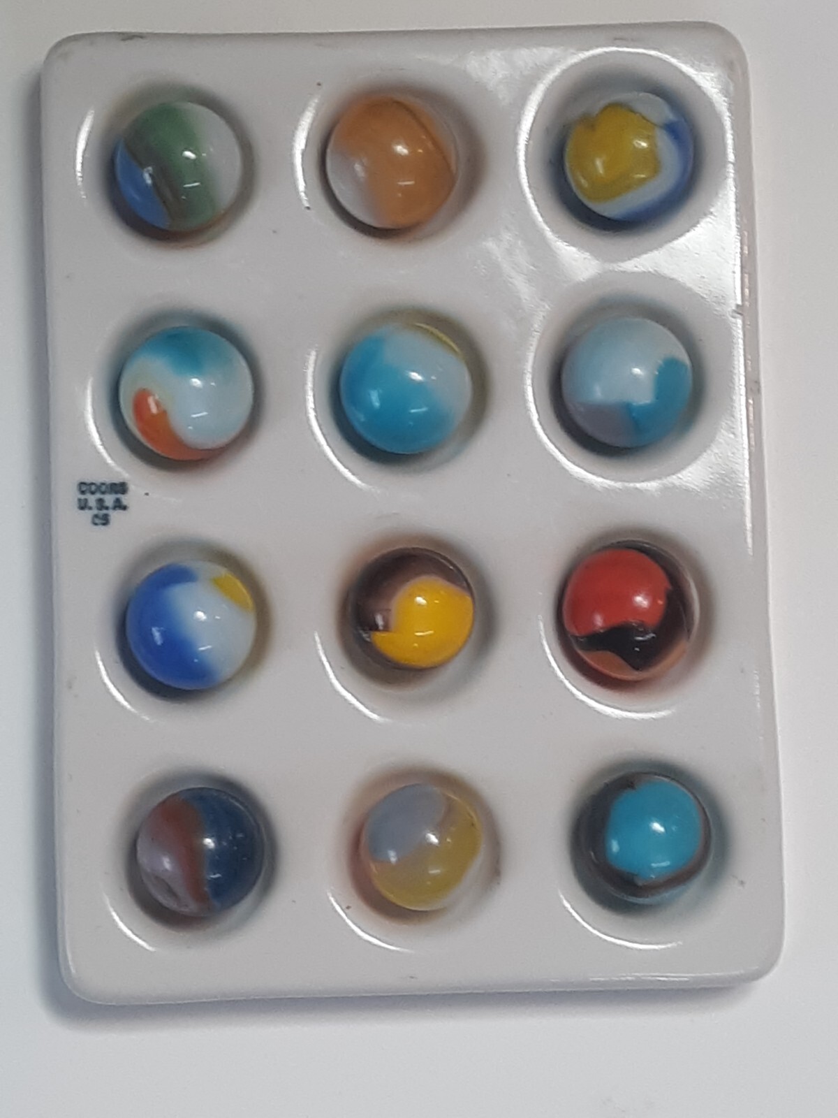 Twelve Wet Mint Vintage Vitro Agate Patches, Collector Marbles #5
