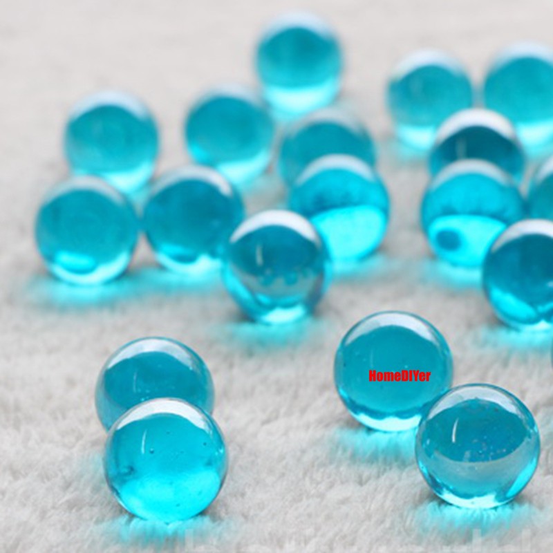 14mm-25mm Lake Blue Glass Marbles Traditional Toys Games Craft Decorative Balls
