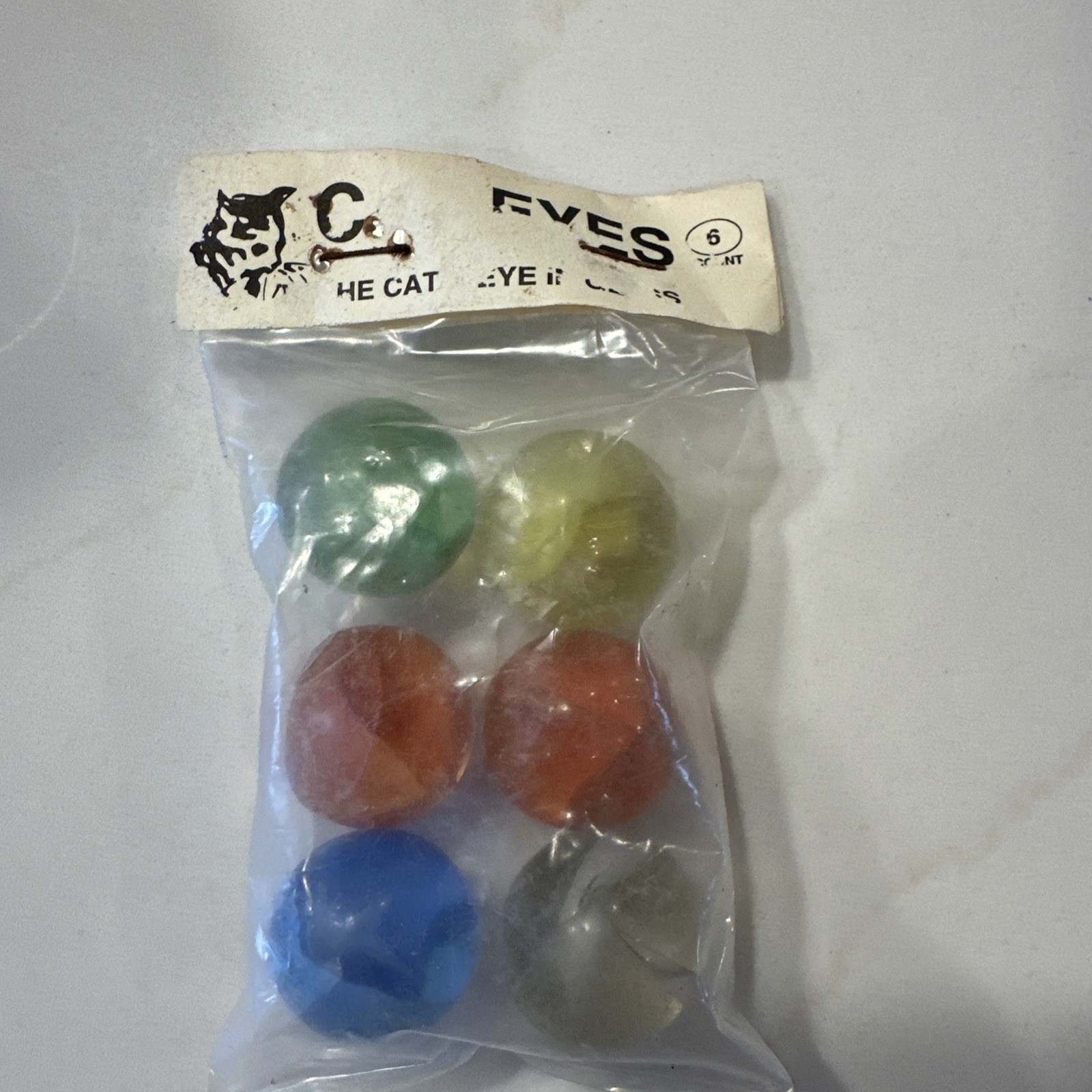 Sealed C.E. Bogard & Sons Cat Eyes Large Marbles Set Of 6 West VA