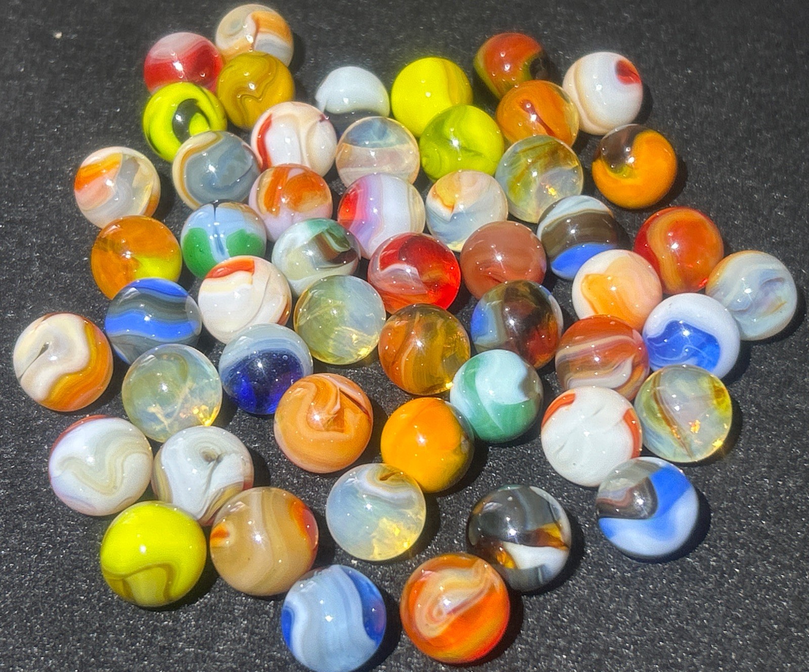 Lot of 50+ JABO, Inc. Classic Vintage Marbles c. 2000-2008 5/8″+/- /NM+/M Look!