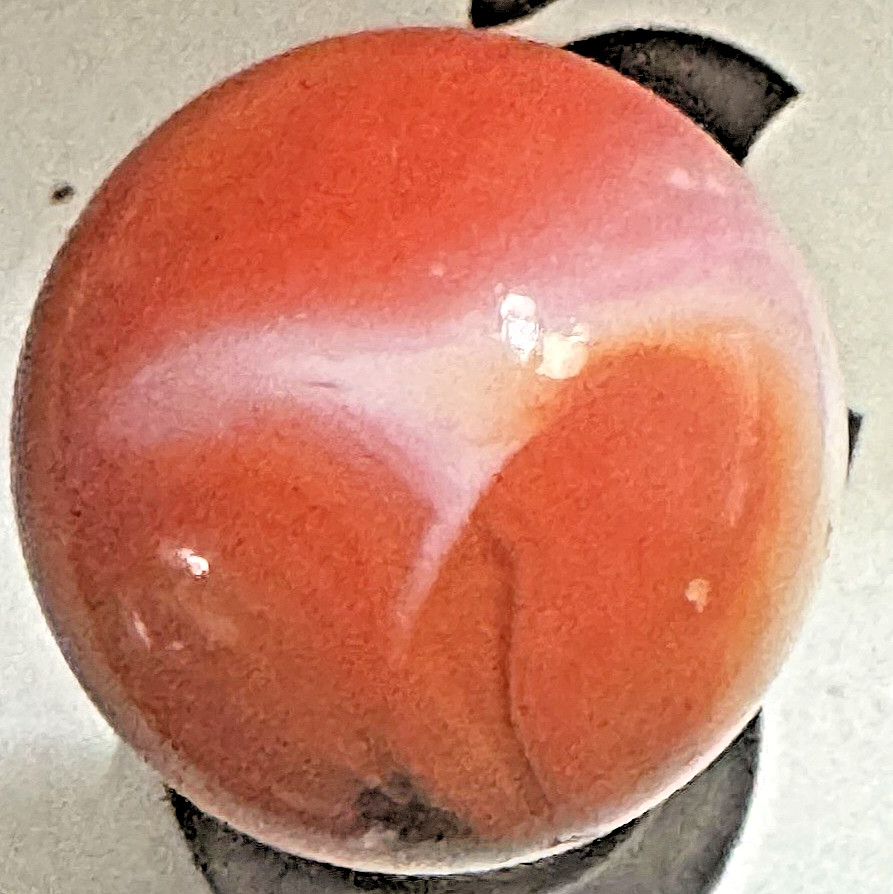 RARE Peltier Patch Swirl 1″ Transitional MARBLE | Orange Cadmium UV