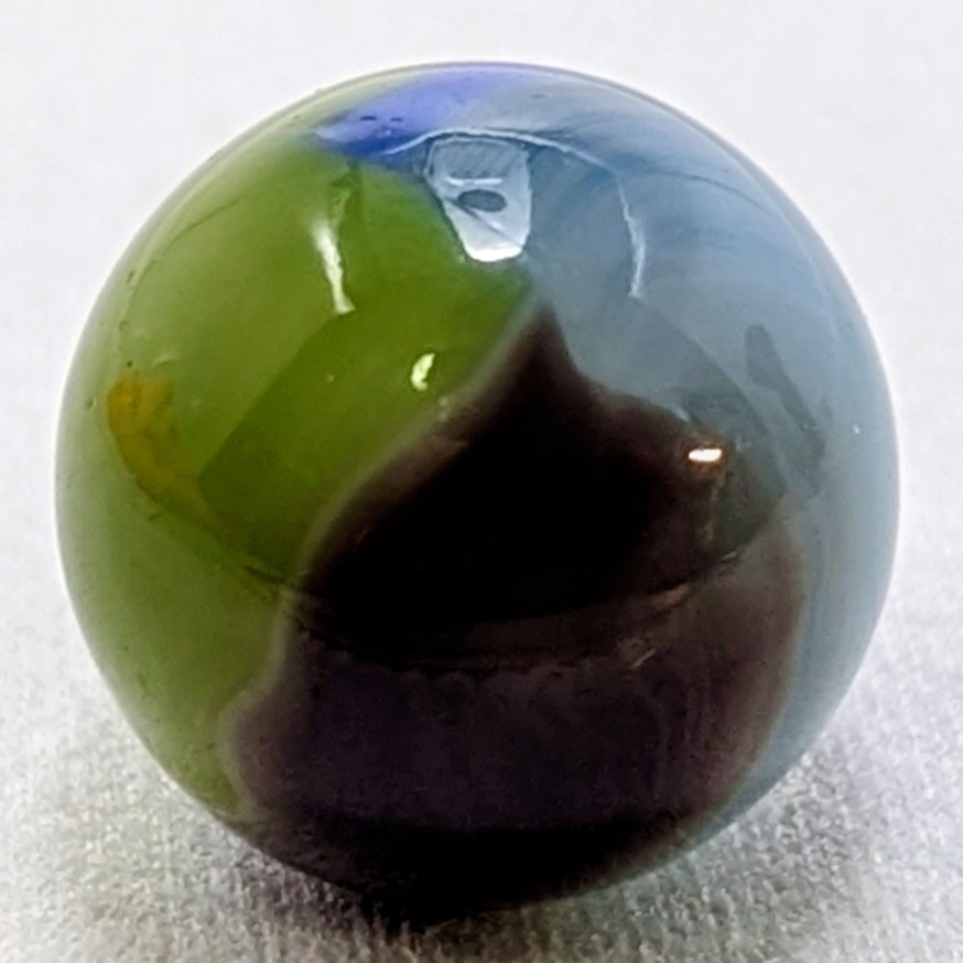 Vintage Vitro Agate Tri-Lite Patch Marble 5/8″ Wet Mint Pre-War 3-Color 1940s