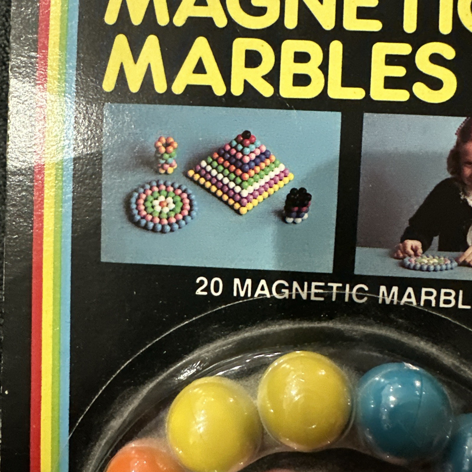 Magnetic Marbles Company 20 Marbles NIP NEW 1984 Dead stock