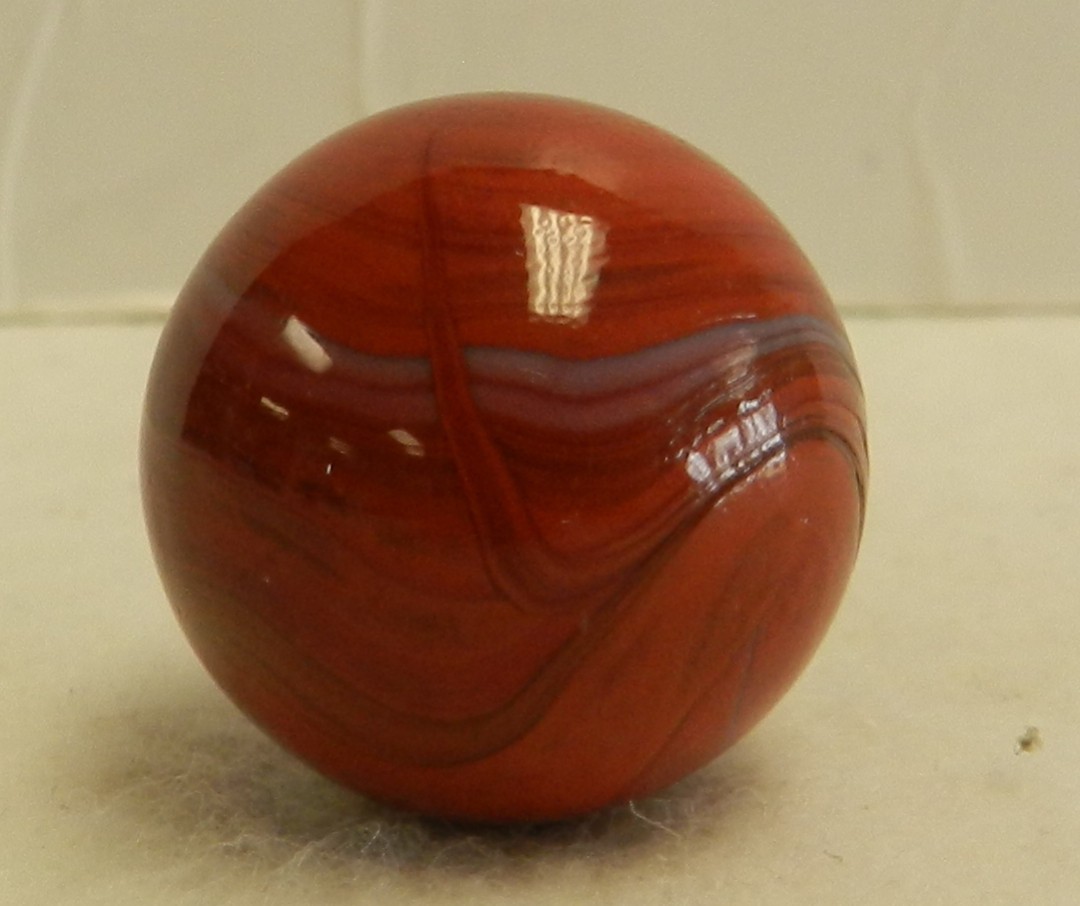 #20952m *Wet Mint* Large .84 Inches M.F. Christensen Brick Shooter Marble